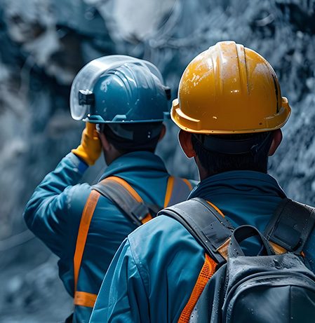 Mine-workers-walking-down-the-shaft